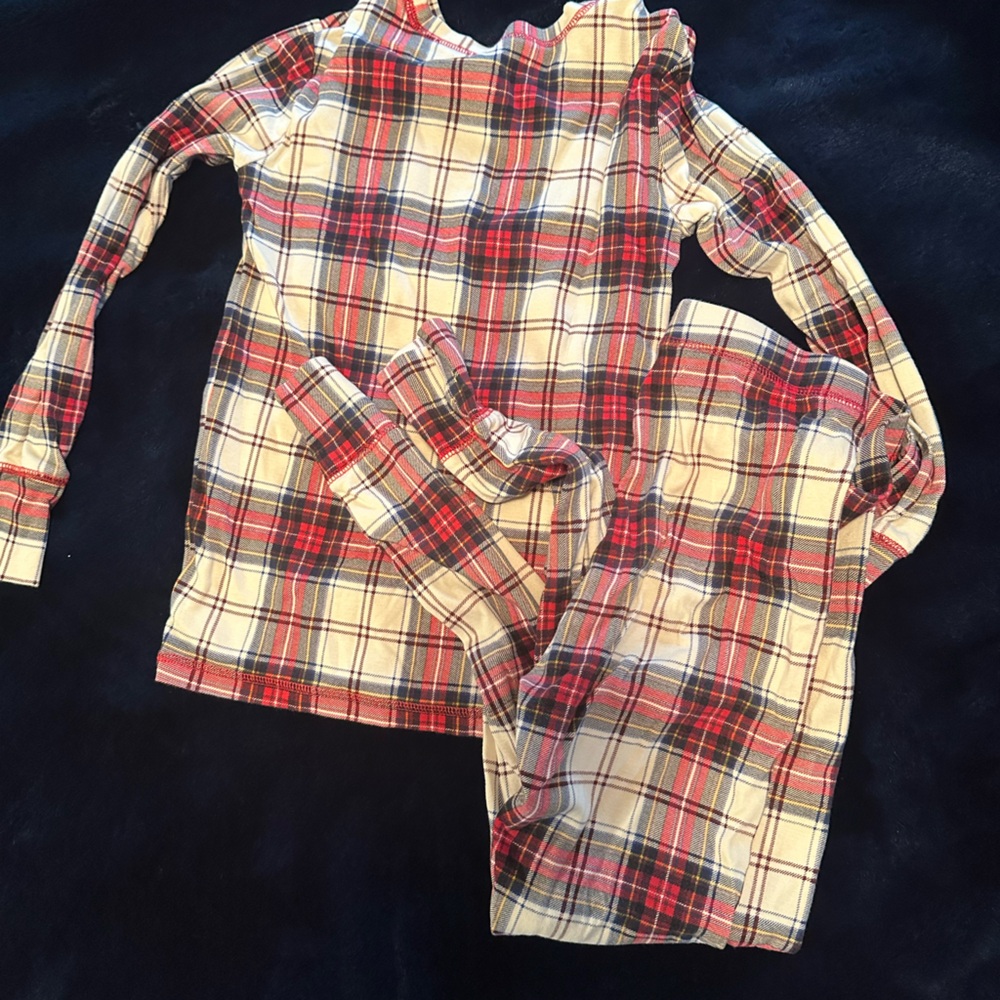 GAP Kids Red Plaid Pajama Set (Size 10)